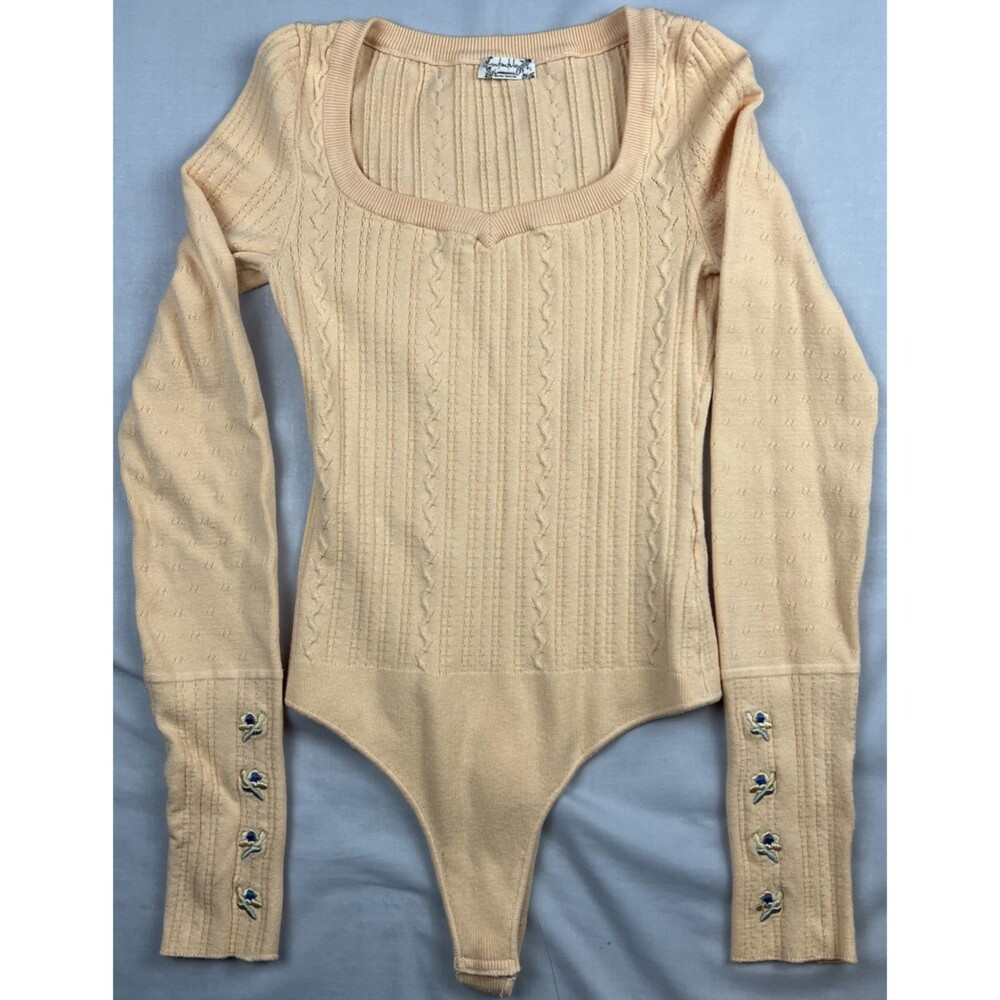 Intimately Free People Bodysuit Embroidered Small